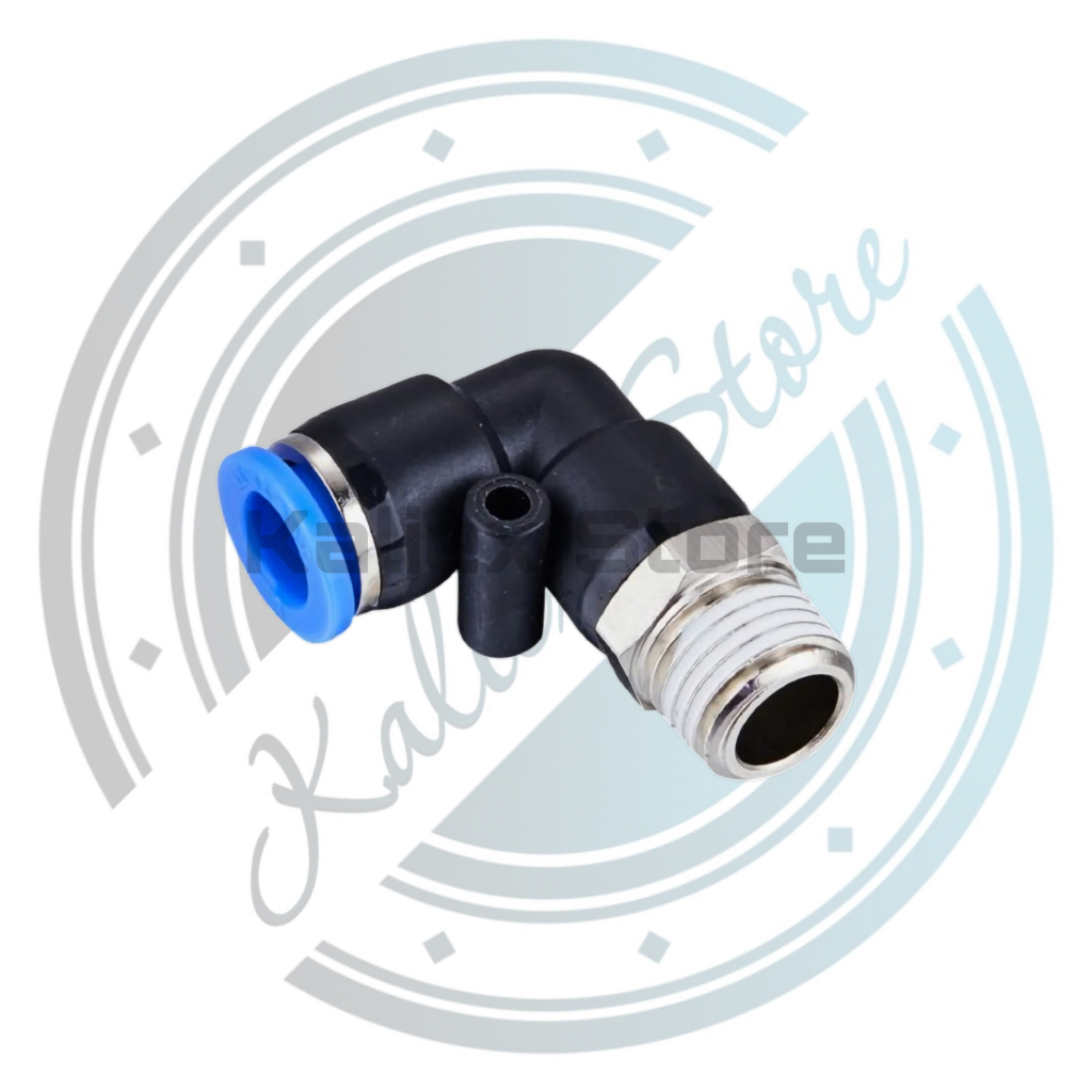 Jual PL06-01 - Fitting Pneumatic Elbow Tube 6mm Drat Male 1/8 Inch - PL ...