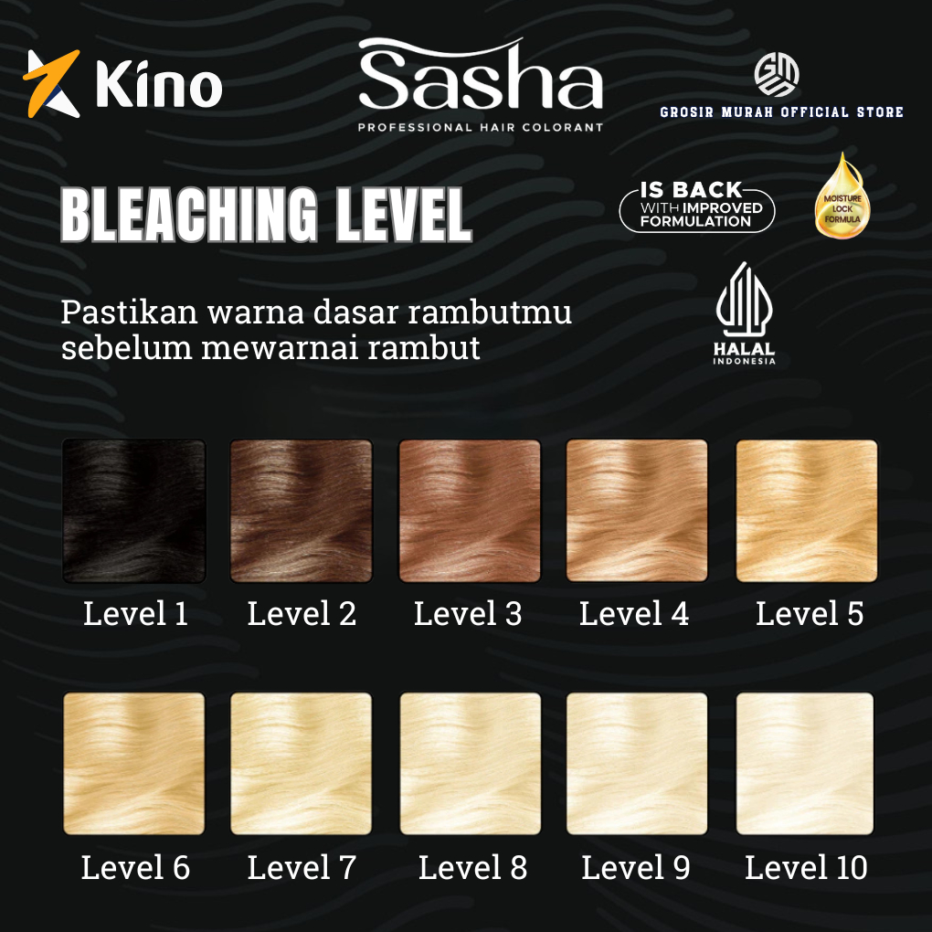 Jual Sasha Hair Colorant 25gr Sky Blue Cat Rambut Biru Muda Profesional ...