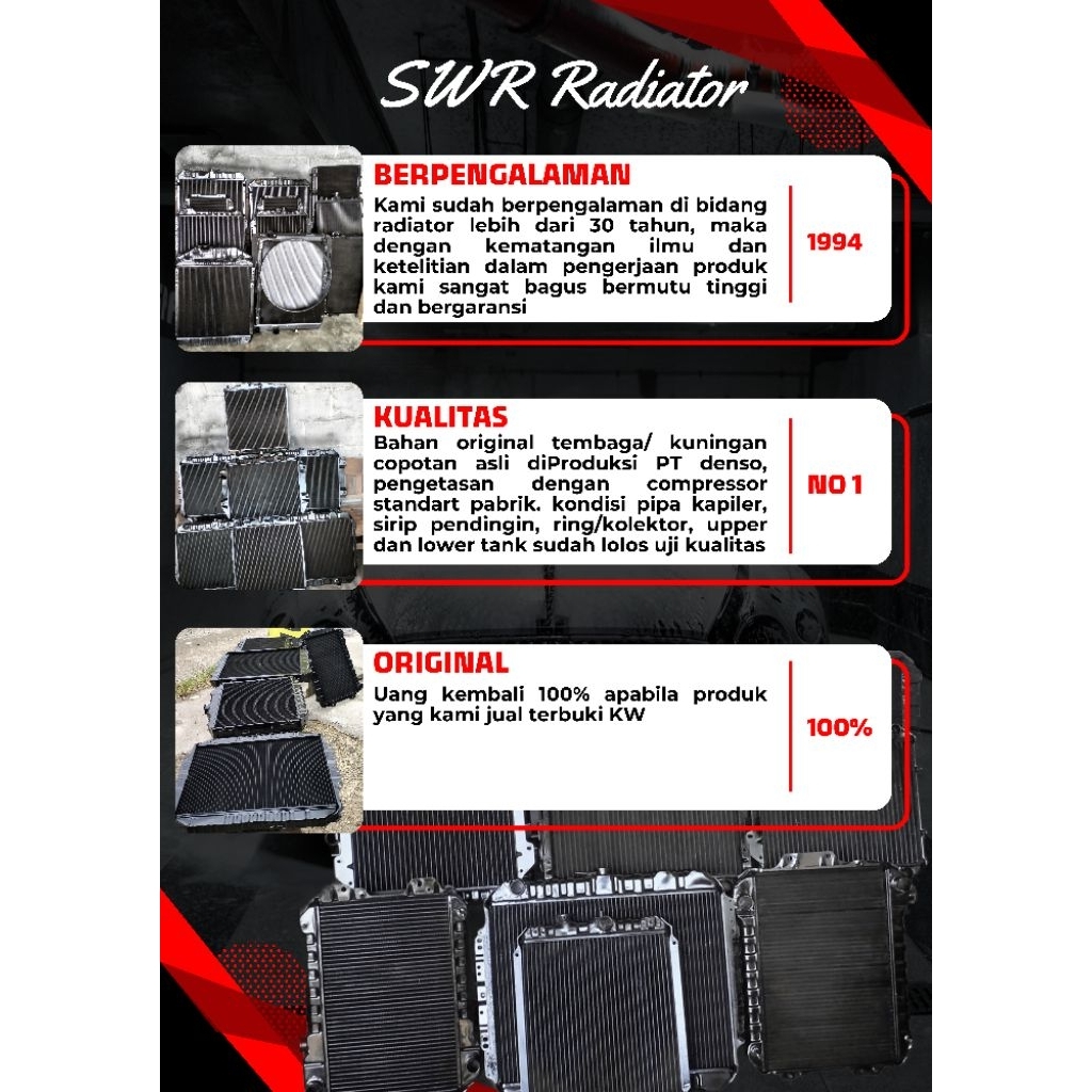 Jual Radiator PANTHER 3 PLY ori DENSO custom (bahan tembaga) | Shopee ...