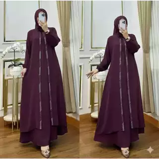 Sabyan Gamis Abaya Crinkle Swarovski Elegan