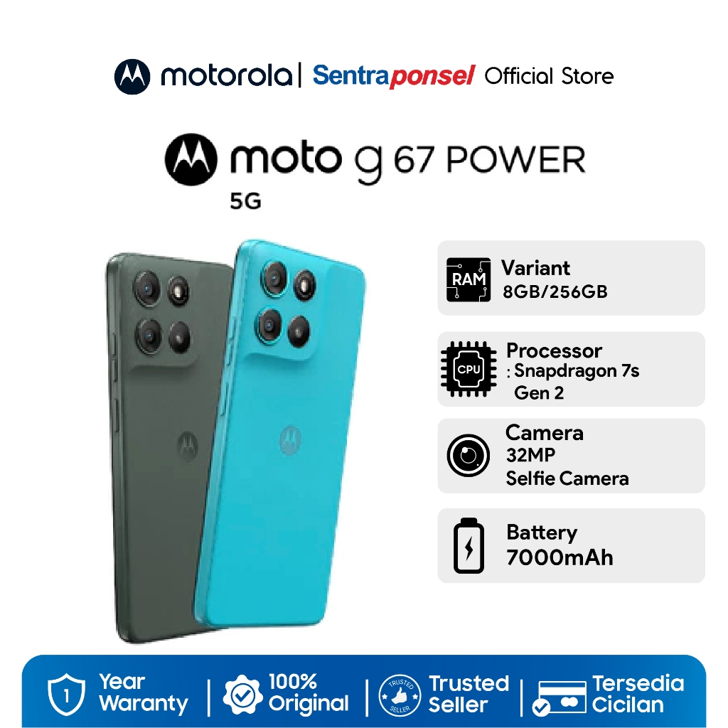 Jual Motorola G67 Power | Moto G67 Power 5G | RAMBoost 24GB/256GB ...