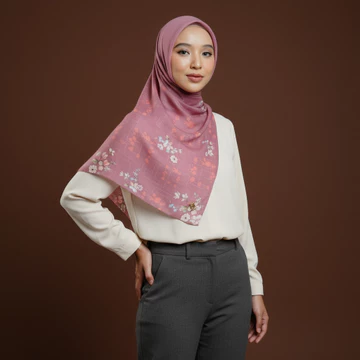 Zoya Viola Scarf Kerudung Hijab Segi Empat Motif Premium Box