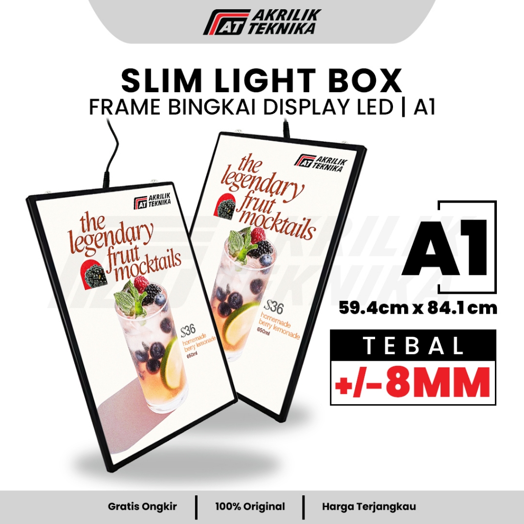 Jual Frame Bingkai Display Poster LED Lampu Akrilik Slim Light Box ...