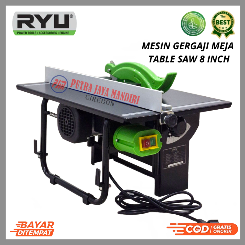 Jual Ryu Mesin Gergaji Kayu Meja Table Saw 8 Inch RTS 8 100% Original ...