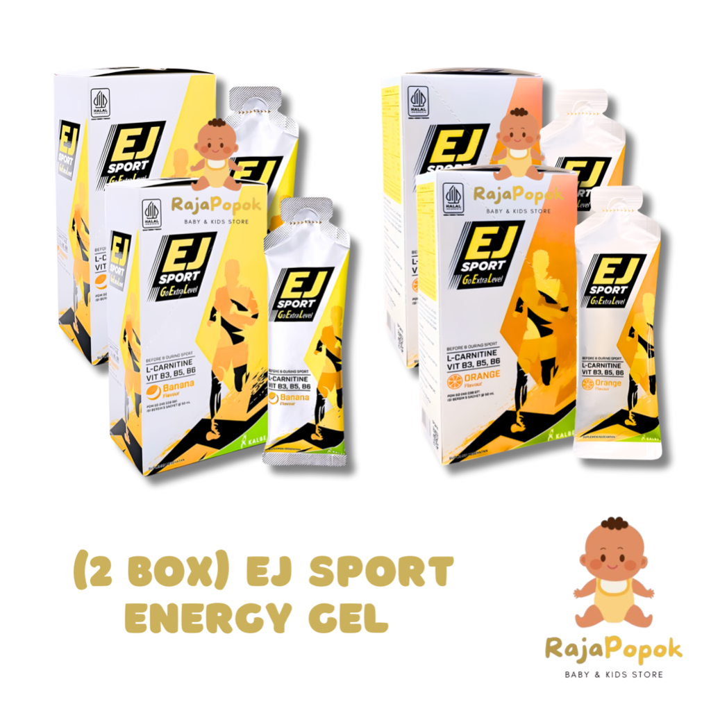 Jual ( 2 BOX ) EJ SPORT Energy Gel Banana / Orange 10 Sachet | NEW ...