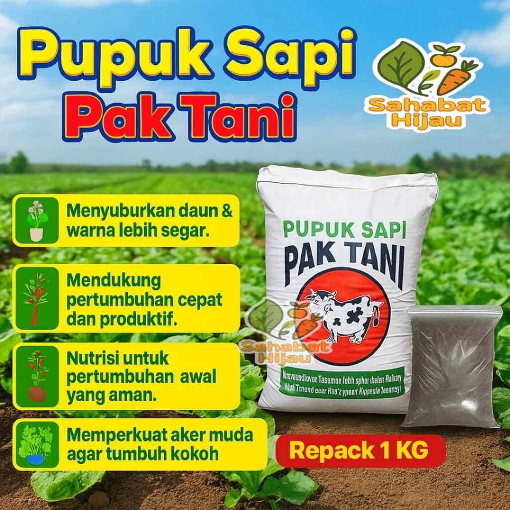 Jual Pupuk Organik Sapi Halus Pak Tani 1 Kg – Nutrisi Lengkap untuk ...