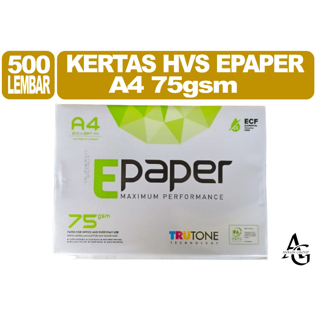 Jual Kertas HVS Epaper A4 75gsm (RIM) | Shopee Indonesia