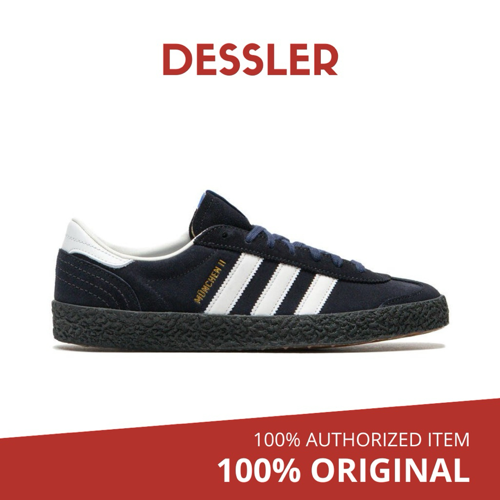 Jual Adidas Munchen II SPZL Black Blue Gum (JR1544) | Shopee Indonesia