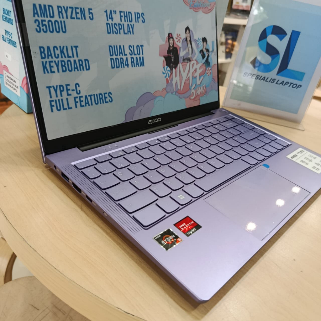 Jual LAPTOP AXIOO HYPE 5 AMD X3 LOLIPOP EDITION RYZEN 5 7430U RAM 8GB ...