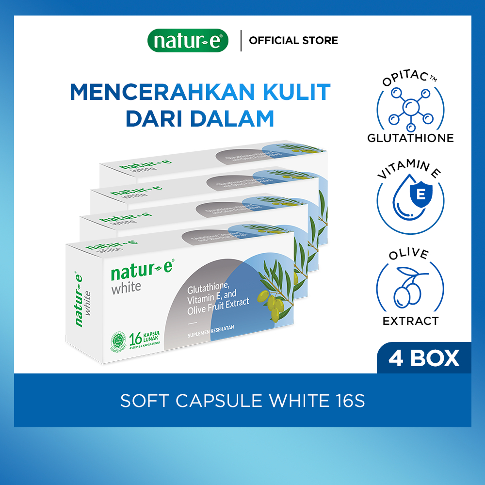 Jual Natur-E Paket Soft Capsule - White 16s x 4pcs - Suplemen Kecantikan  Dengan Vitamin E & Glutathione - Membantu Menjaga Kesehatan Kulit dari  Dalam | Shopee Indonesia
