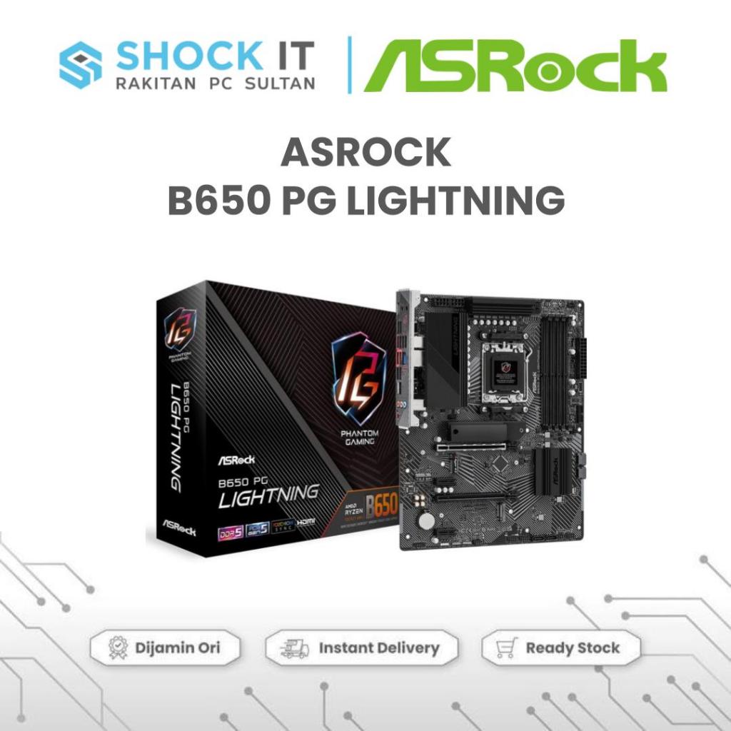 Jual ASROCK B650 PG LIGHTNING (Socket AM5) | Shopee Indonesia