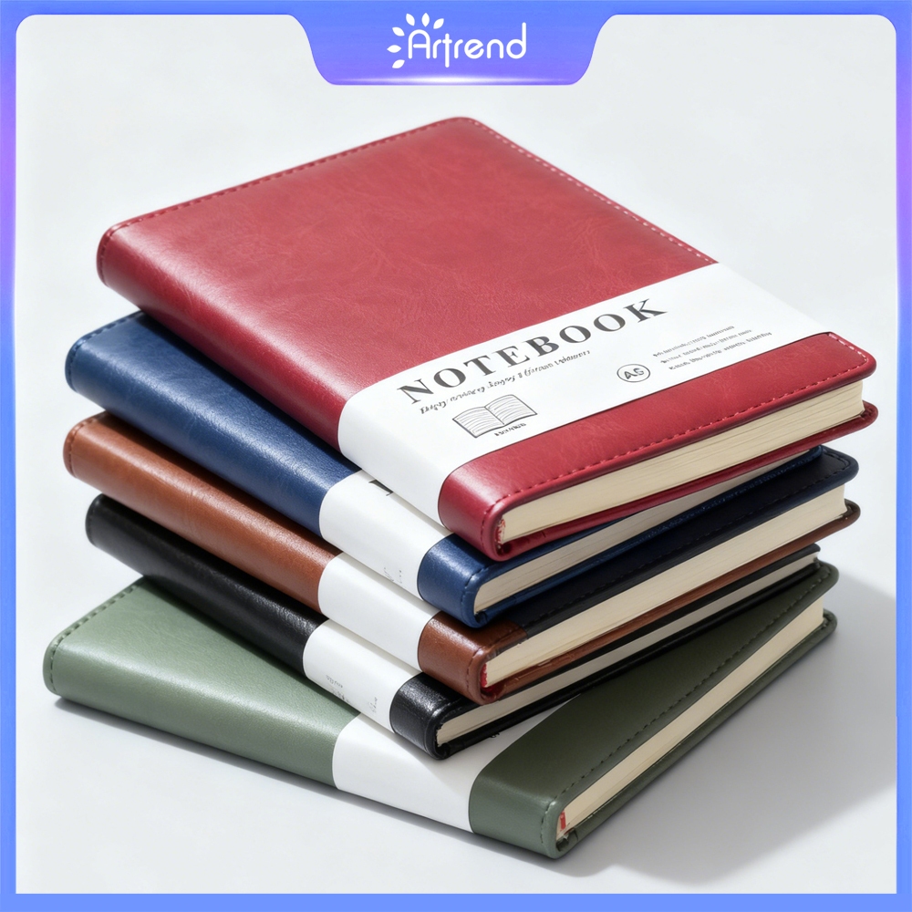 Jual [COD • PROMO] Artrend Notebook A5 Hard Cover PU Tebal – 100 Lembar ...