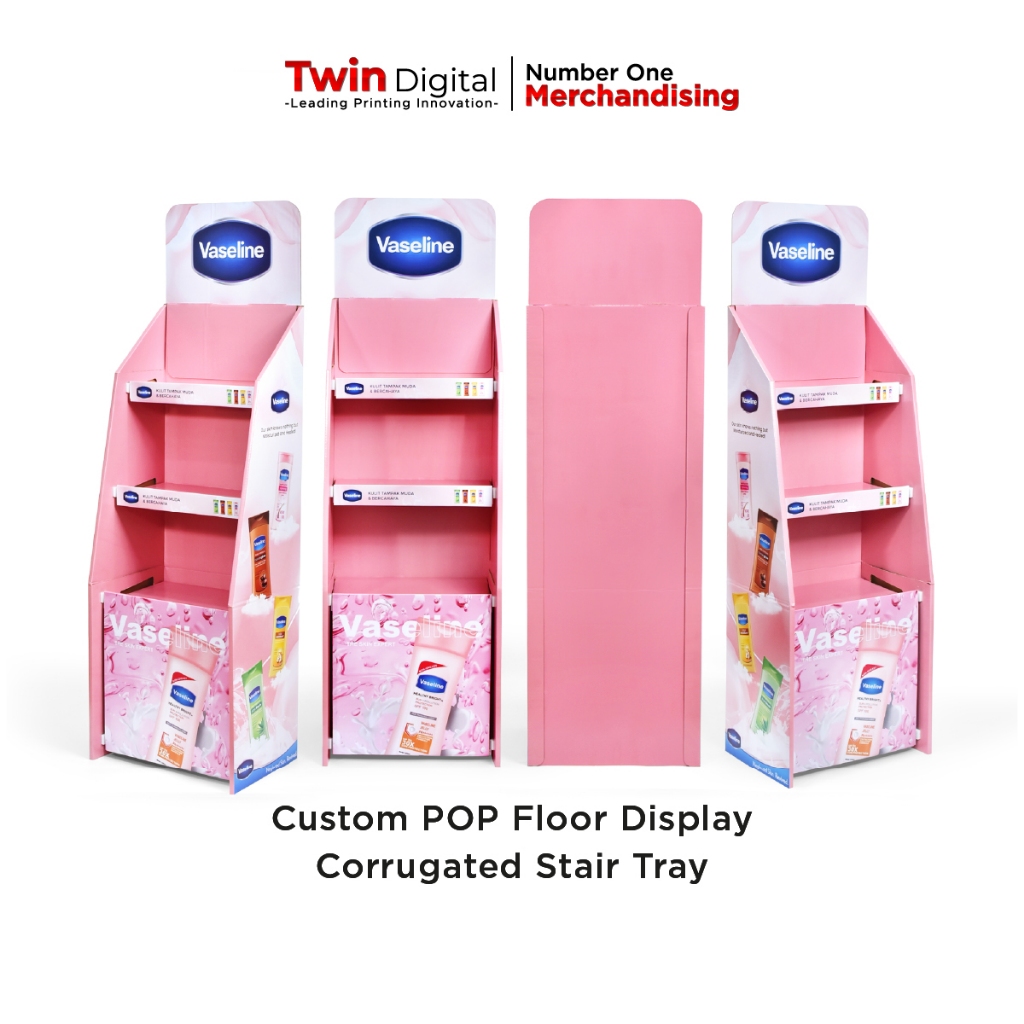 Jual Twindigital Custom POP Floor Display Corrugated Stair Tray - Cetak ...
