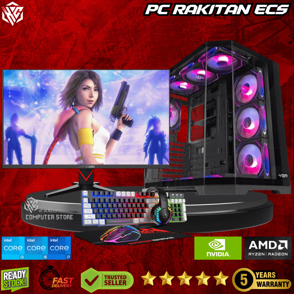 Jual PC Rakitan ECS - PC Gaming Fullset Ryzen 5 5600G Ram 16GB SSD/HDD ...