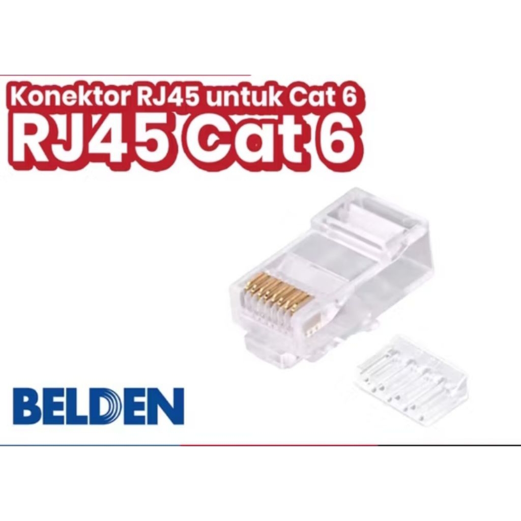 Jual connector rj45 belden cat6 ap700008 konektor rj 45 original satuan ...
