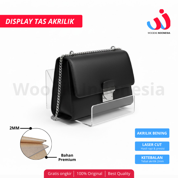 Jual Stand Display Pajangan Tas Mini Akrilik Stand Aksesoris Display ...