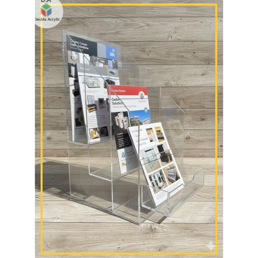 Jual Decide Acrylic Akrilik Display Rak Holder Tempat Brosur Flyer ...
