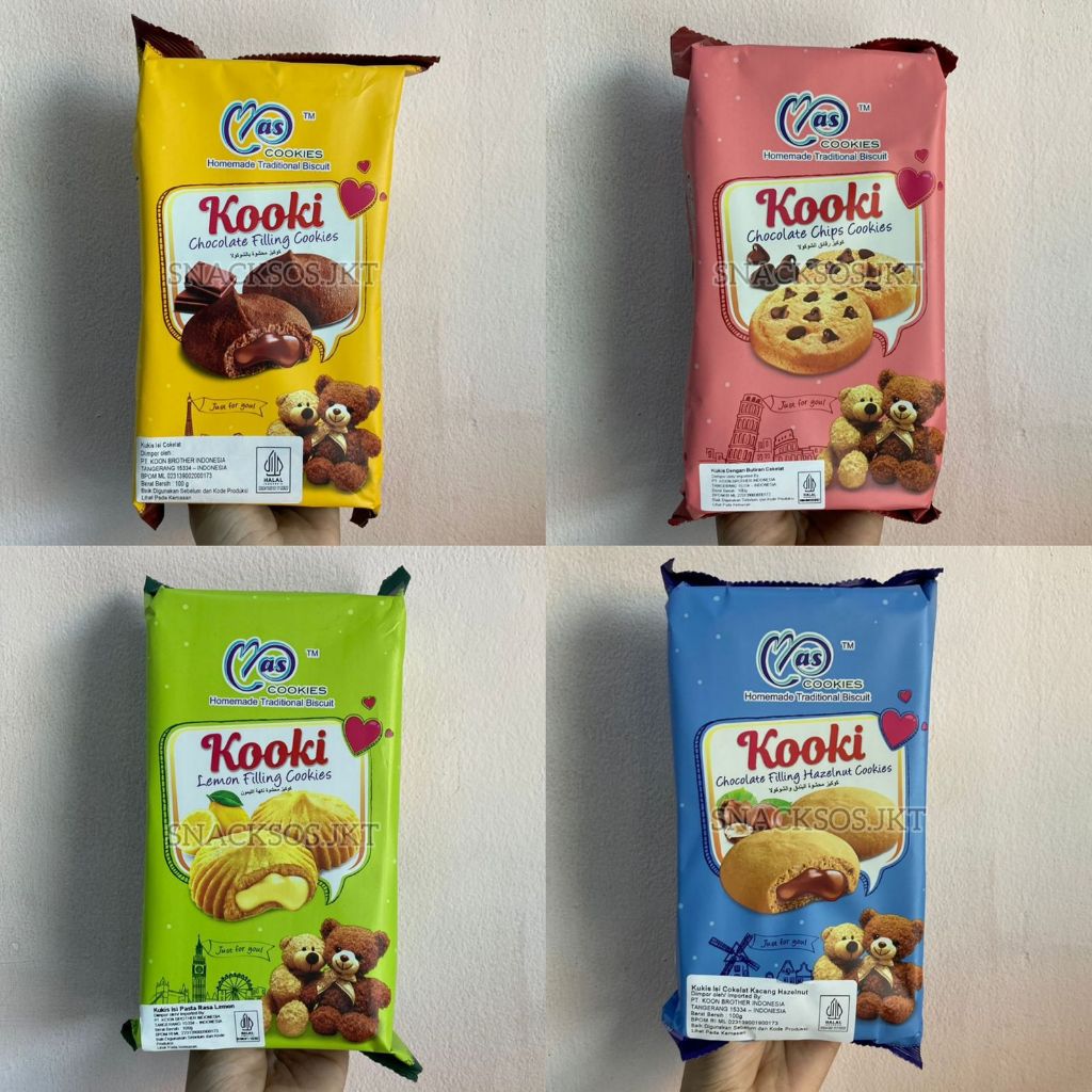 Jual MAS COOKIES KOOKI CHOCOLATE HAZELNUT FILLING COOKIES / LEMON ...