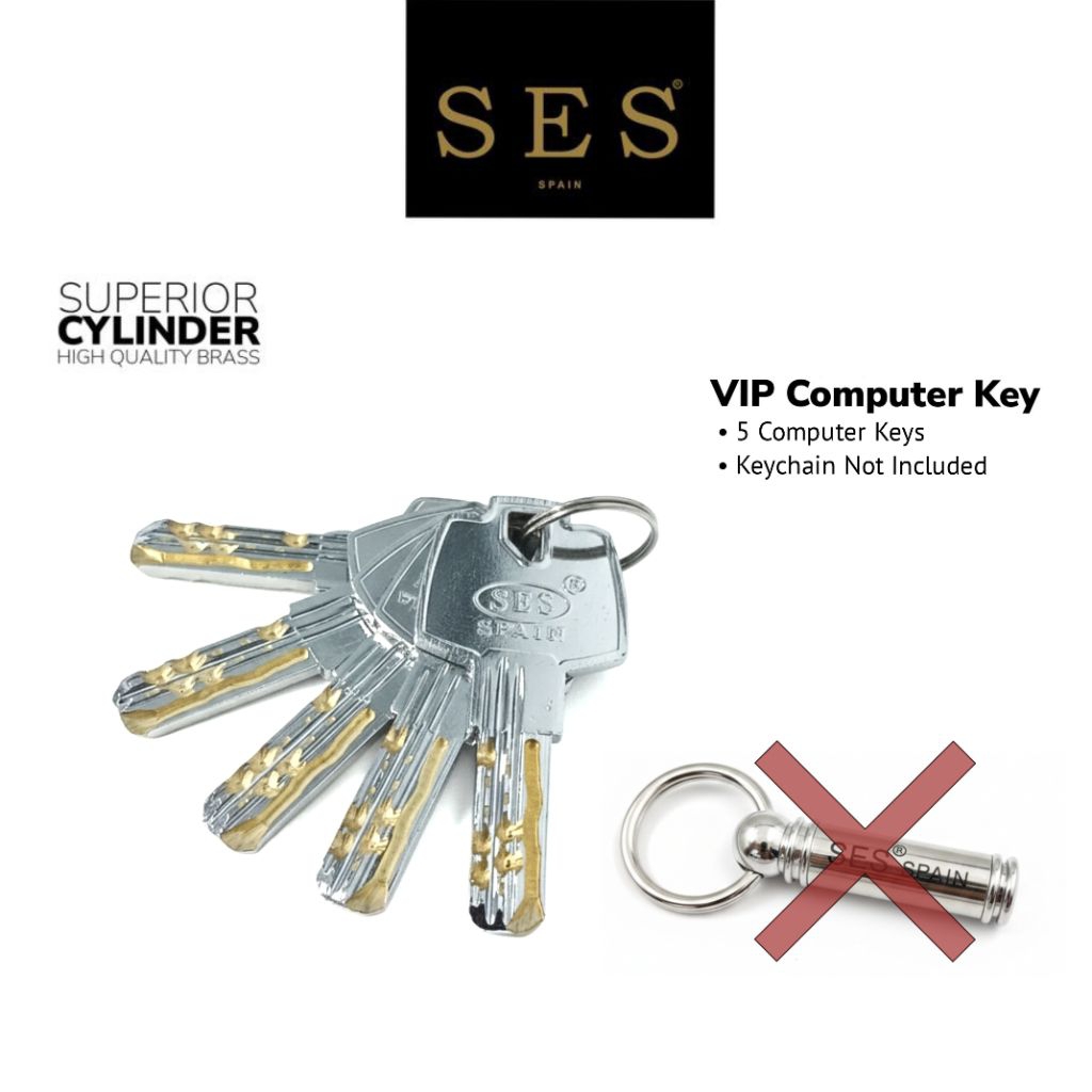 Jual Silinder Kunci - Cylinder SES VIP Komputer 60MM EK (Knob) SS ...