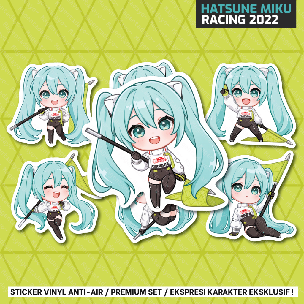 Jual Stiker Set Hatsune Miku Racing Miku 2022 Module Vocaloid Vinyl ...