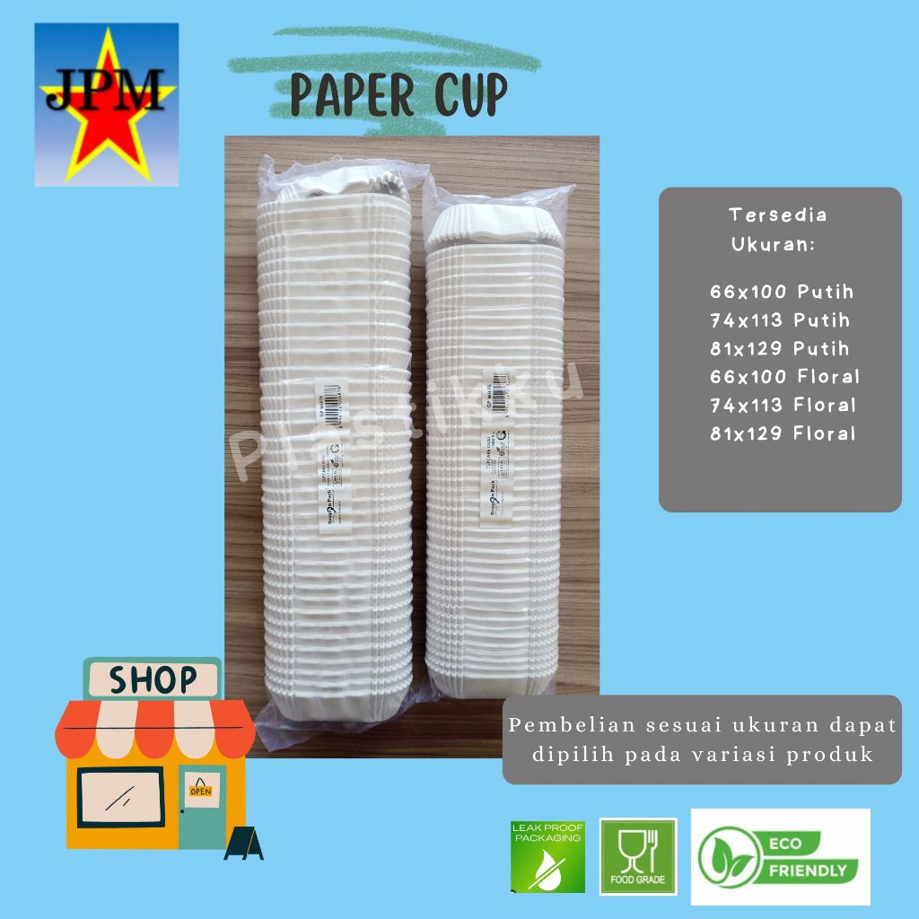 Jual Paper Cup Roti Oval Putih dan Floral Merk Dragon /Cup Roti Polos ...