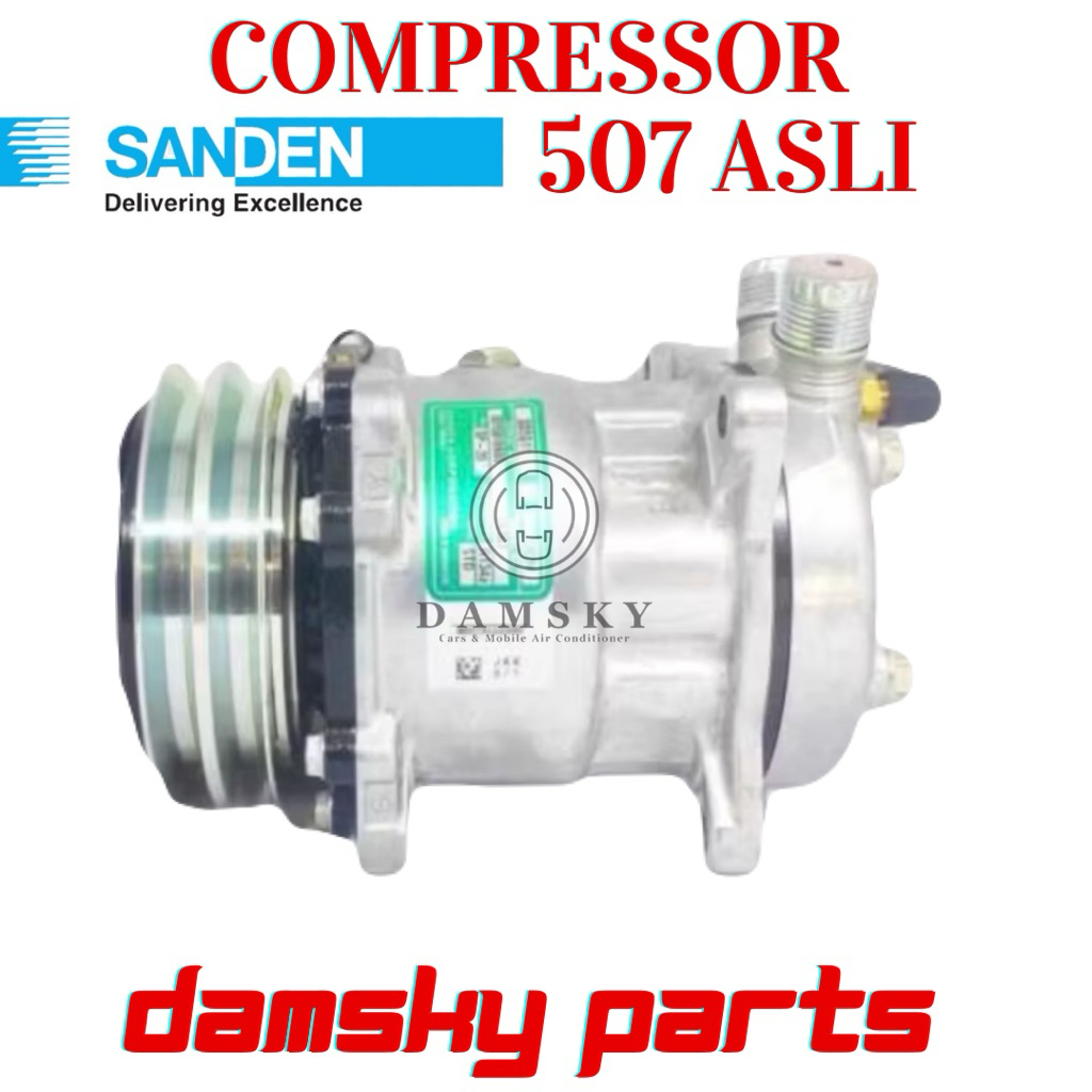 Jual Kompresor Compressor AC Mobil Sanden 507 Asli 12 Volt Mitsubishi ...