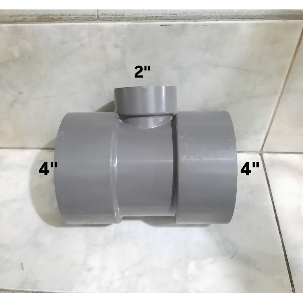 Jual Sambungan Tee PVC 4 x 2 inch D / T 4 inch ke 2 inch / Sambungan ...