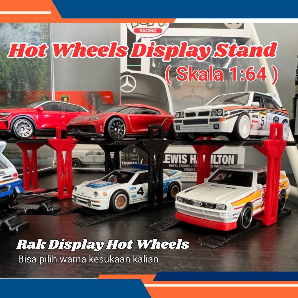 Jual car lift rak display stand display hotwheels hot wheels tomica ...