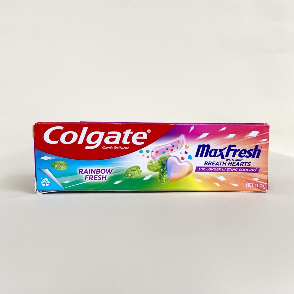 Jual COLGATE max fresh rainbow with mini hearts 100gr | Shopee Indonesia