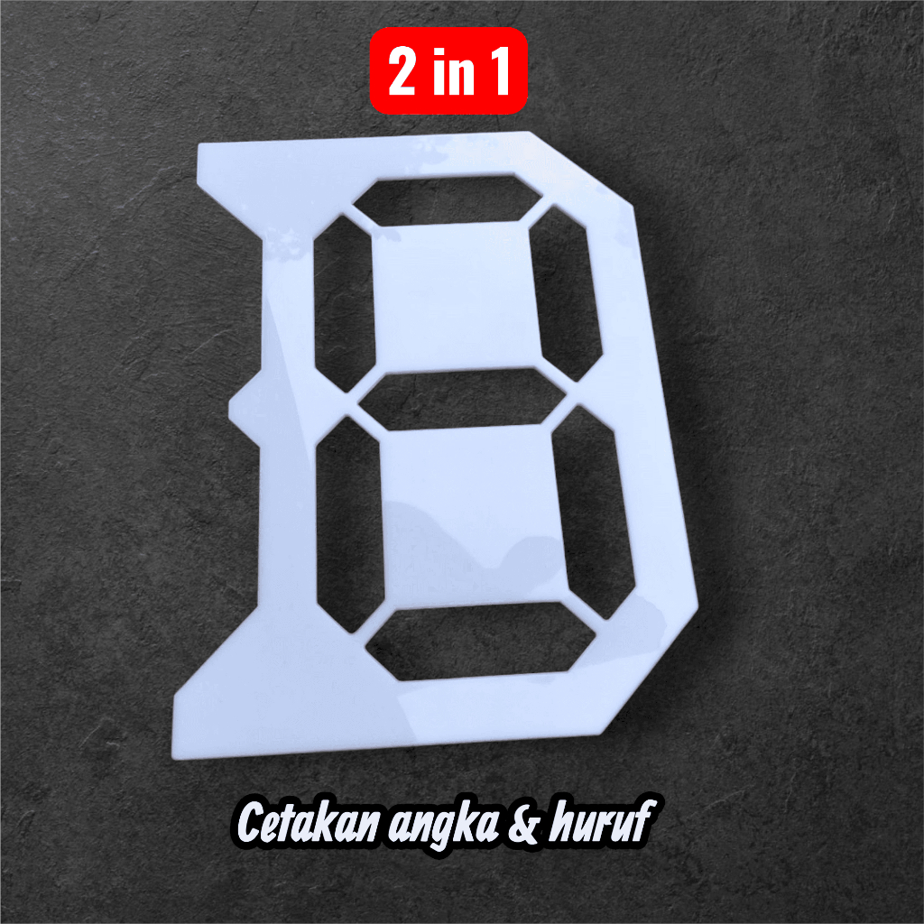 Jual Cetakan Angka dan Huruf 2 in 1 Font Digital Akrilik Mudah Membuat ...