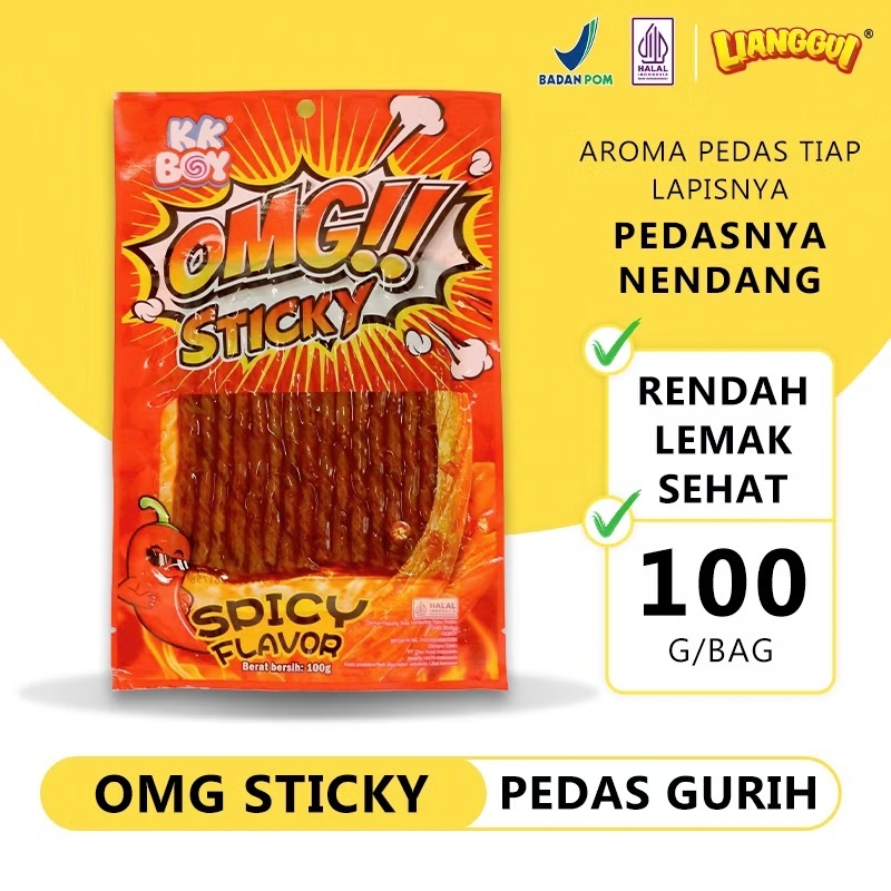 Jual [ NEW ] Liangggui - Kk Boy Omg Snack Sticky Vegetarian Spicy ...