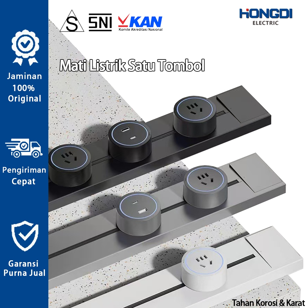 Jual HONGDI stop Kontak Track Socket 30-50-60cm kepala Adaptor Soket ...