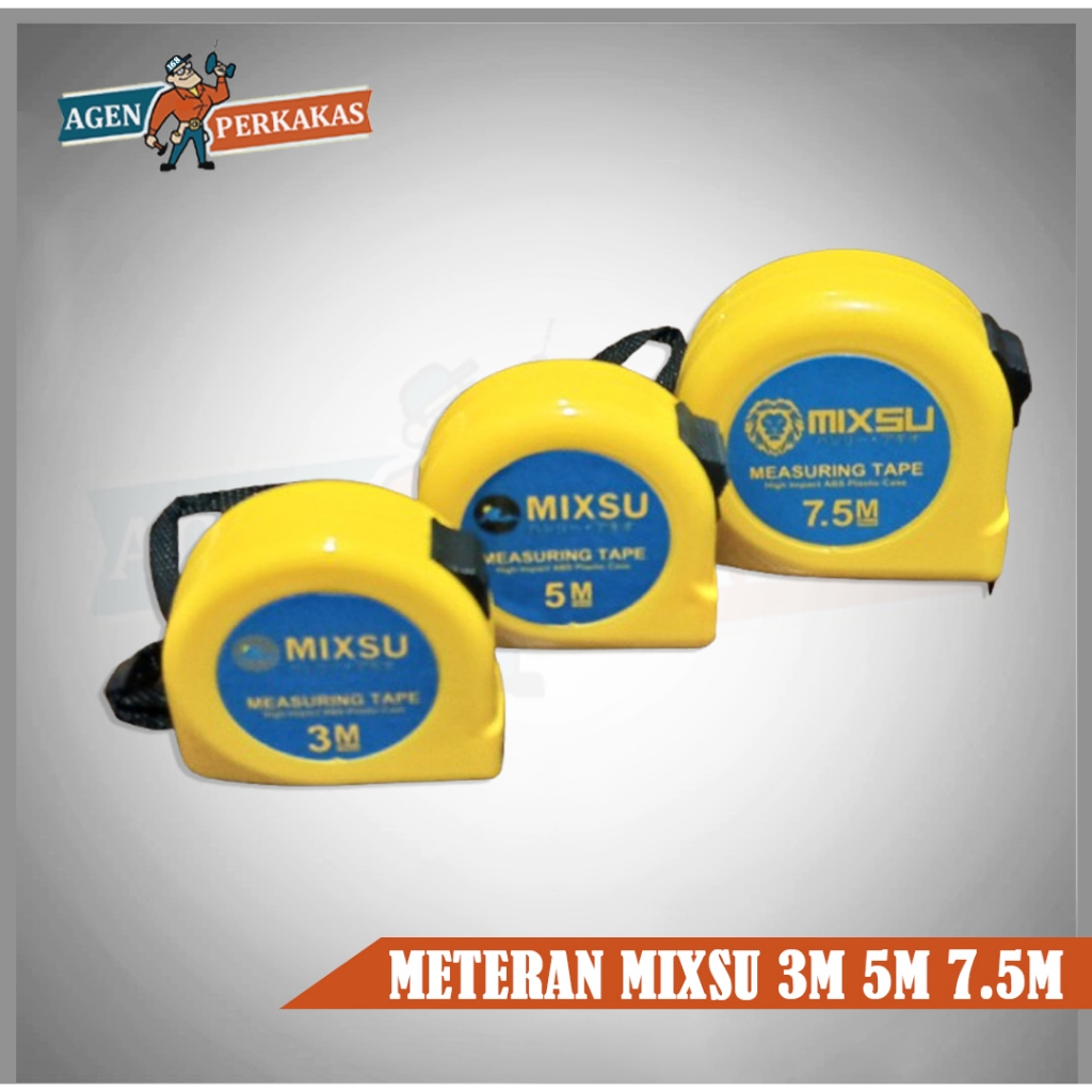 Jual mixsu meteran anti pecah 3m 5m 7.5m 10m meteran mixsu | Shopee ...