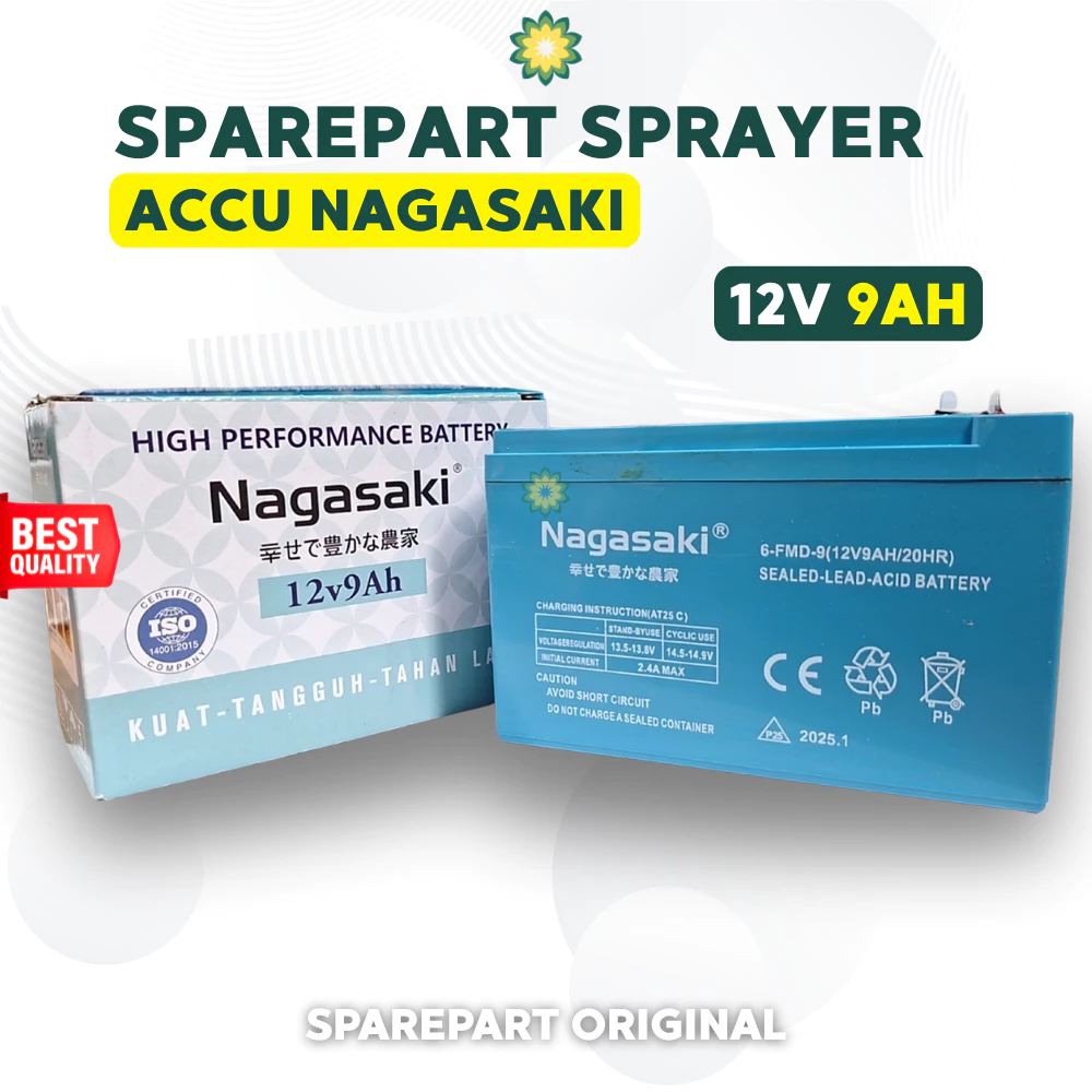 Spesifikasi dan ukuran aki Nagasaki 12V