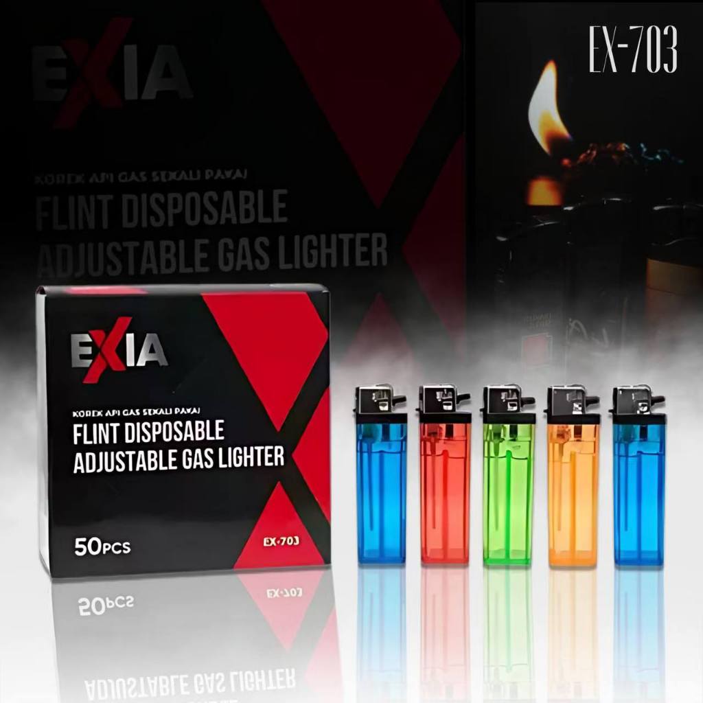 Jual Korek Gas Roda Kotak Exia 50pcs Warna Menarik | Shopee Indonesia