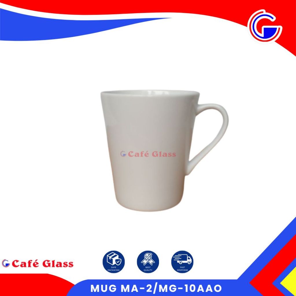 Mug Keramik Blanc Putih Aesthetic / Mug Ma-2/Mg-10Aao / Gelas Kopi Putih