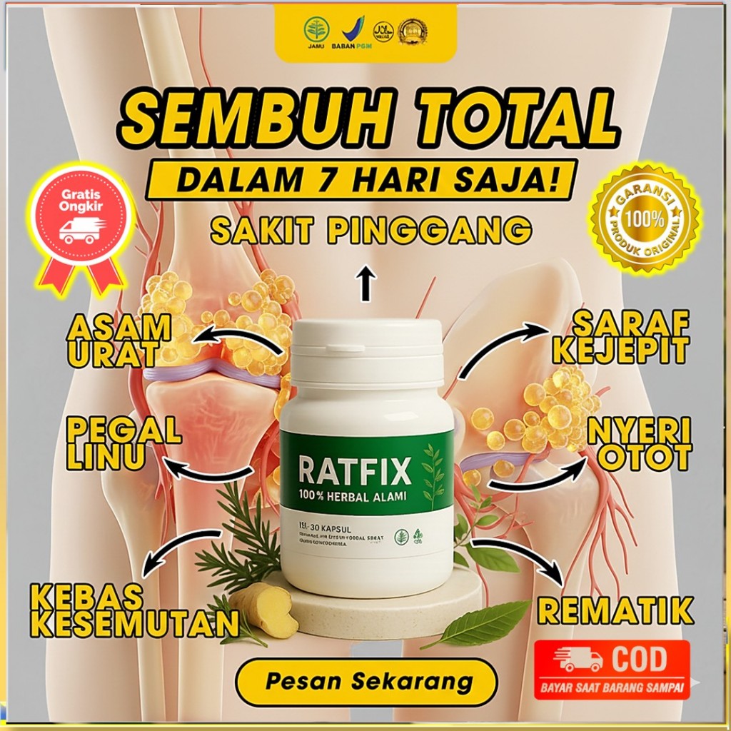 Jual RATFIX Obat Obt Asam Urat Kolesterol Rematik Radang Herbal Super ...