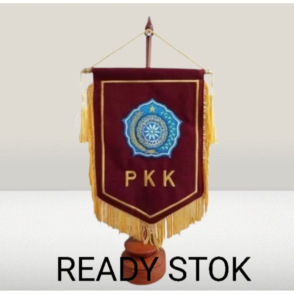 Jual Vandel Meja Logo PKK Satu Set Tiang Kayu Ready Stok | Shopee Indonesia