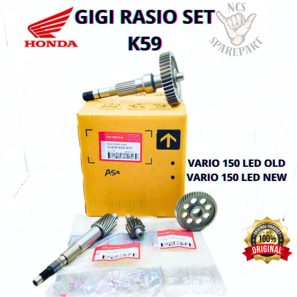 Jual GIGI RASIO SET HONDA KODE K59 MOTOR VARIO 150 LED NEW/OLD 1000% ...