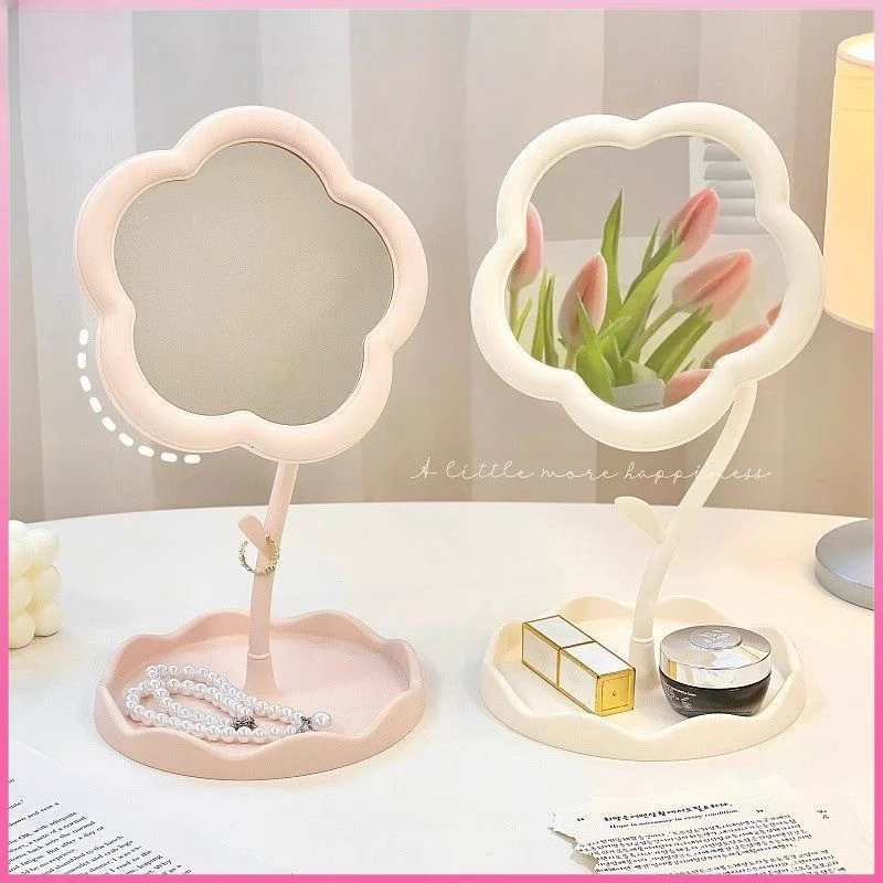Jual Cermin Bunga Standing Mirror Makeup Rotating Cermin Aesthetic ...