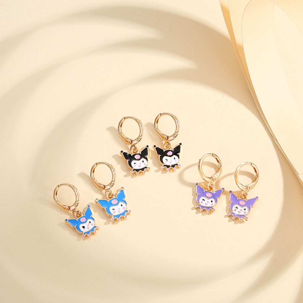 Jual Lanme Jewelry Anting Anak Korea Lapis Emas Anti Karat Lucu Kuromi