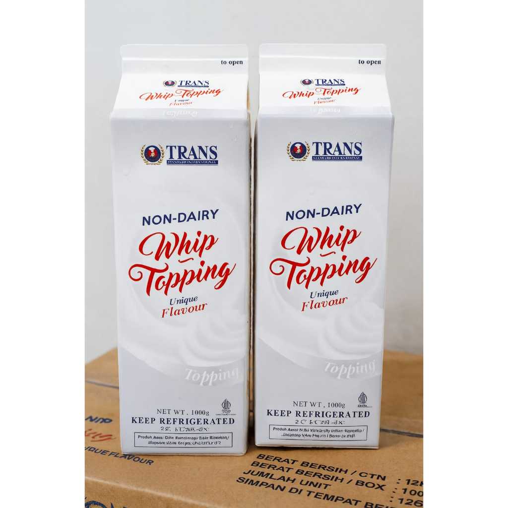 Jual Whipping Cream Topping Trans Whip Topping Nabati 1L Silver Non ...