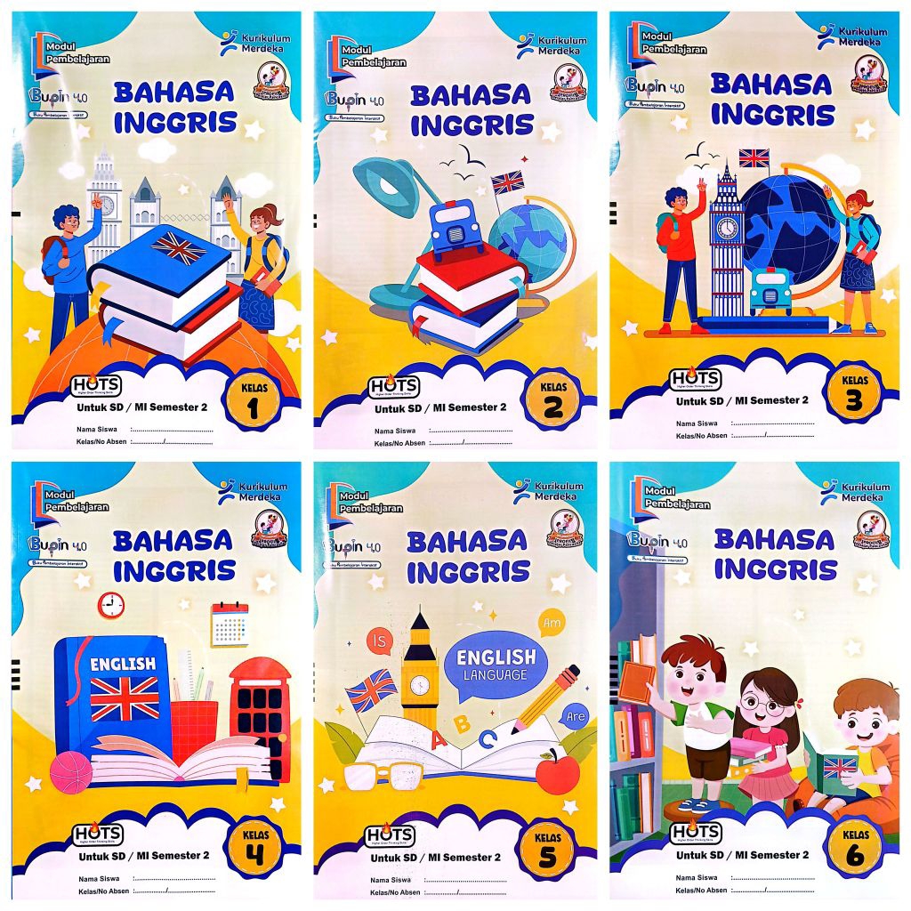 Jual BUKU LKS BUPIN SD MI BAHASA INGGRIS KELAS 1 2 3 4 5 6 SEMESTER 2 ...