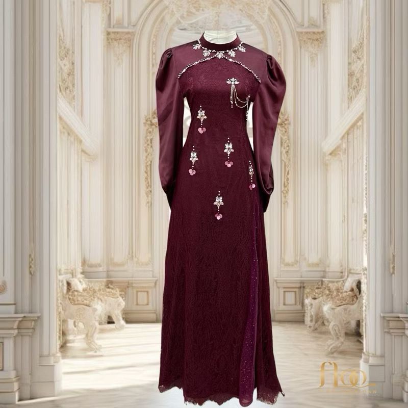 Jual COD Dress Mermaid Terbaru 2026 FITRI DRESS Bahan Velvet Mix Brokat ...