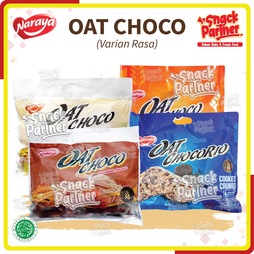 Jual NARAYA OAT CHOCO 40 PCS / 400 GR - Crispy Biscuit Snack Oat Bar ...