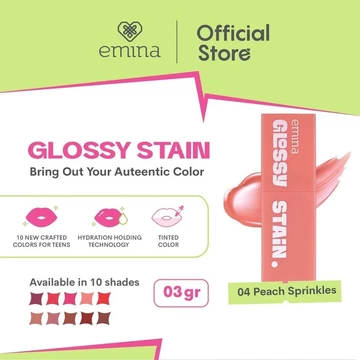 Emina Glossy Stain 3G Moisturizing Lip Tint Gel Finishing Glossy