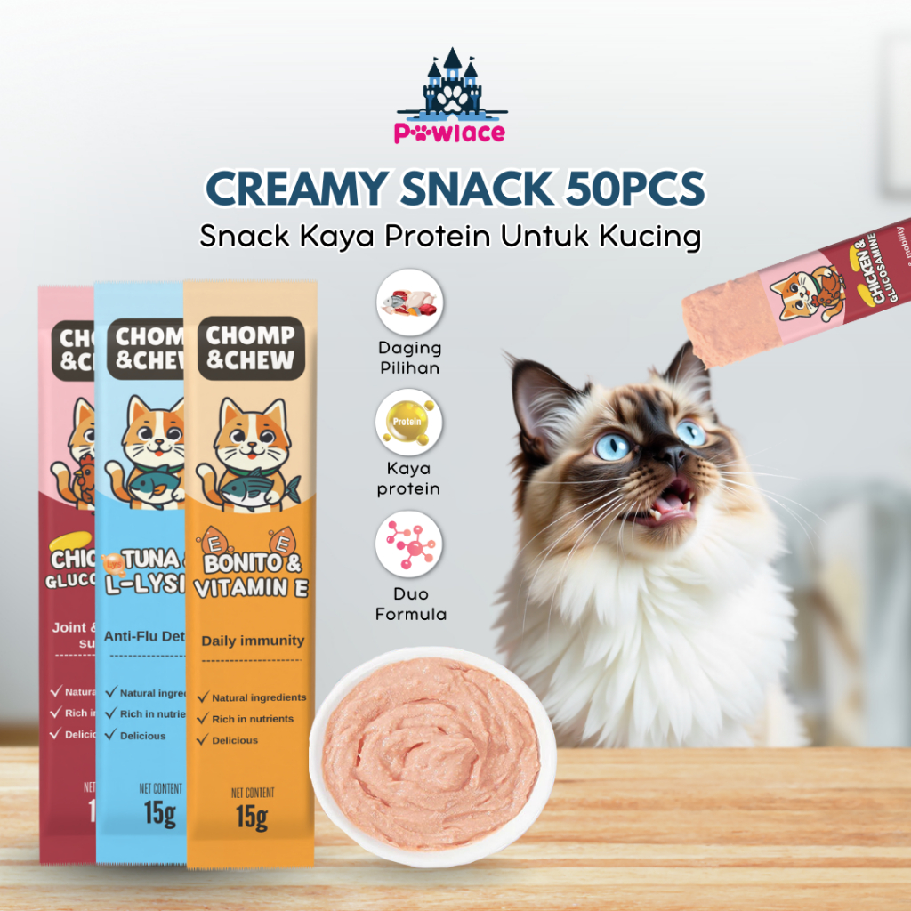 Jual PAKET Snack Creamy Isi 100pcs Snack Kucing Bernutrisi Duo Formula ...