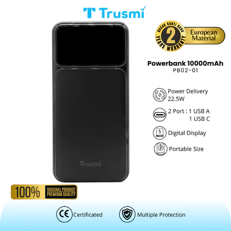 Powerbank 10000mAh PD22.5W 1C1A Digital Display