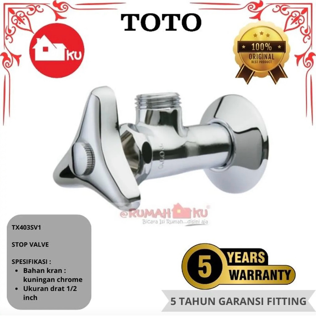 Jual TOTO STOP KRAN TX403SV1 STOP VALVE BODY FOR TX403S | Shopee Indonesia