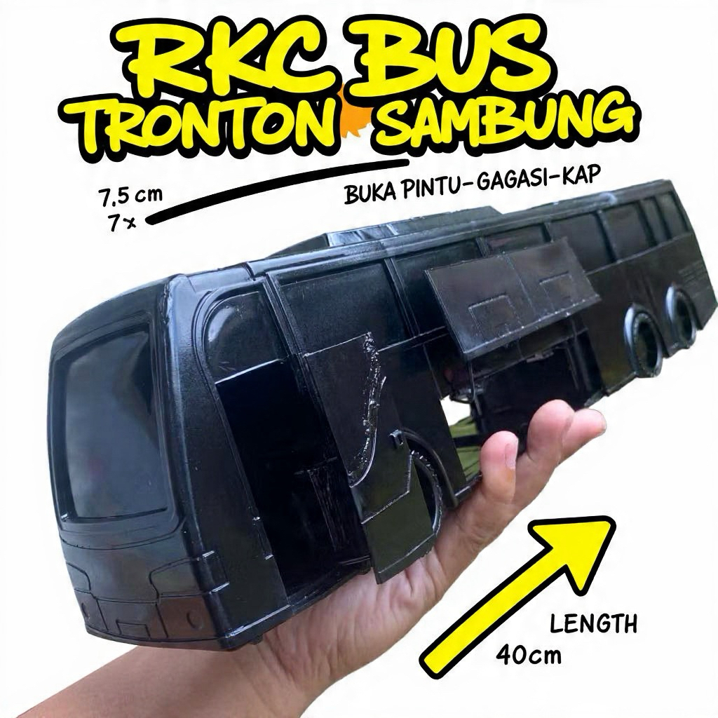 Jual Miniatur bis RKC tronton modifikasi pintu buka bagasi buka kap ...